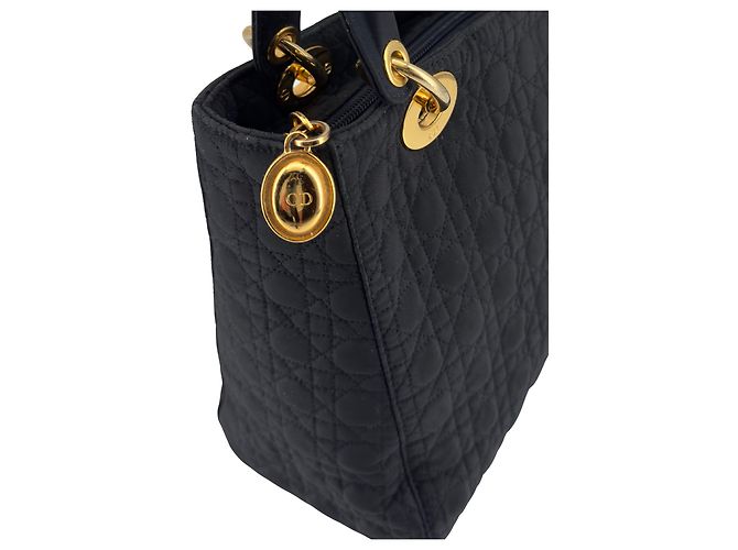 Dior Lady Dior — Nailon Cannage Azul Marino, Galliano circa 2000 - vista 9
