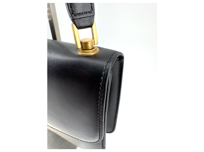Saint Laurent — Le Carré Satchel, Pelle Nera - vista 10