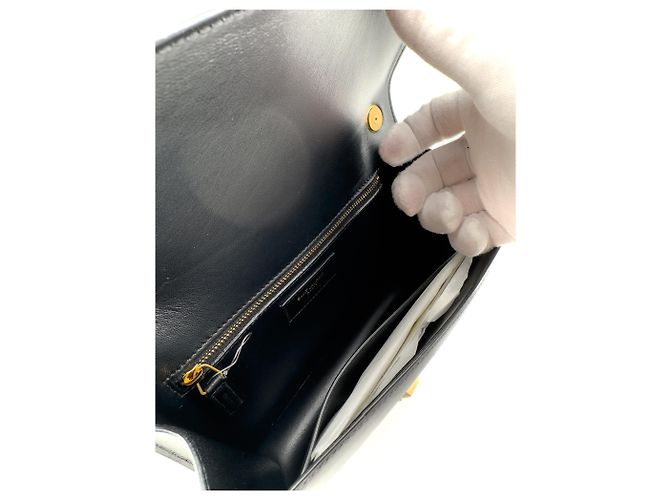 Saint Laurent — Le Carré Satchel, Pelle Nera - vista 13