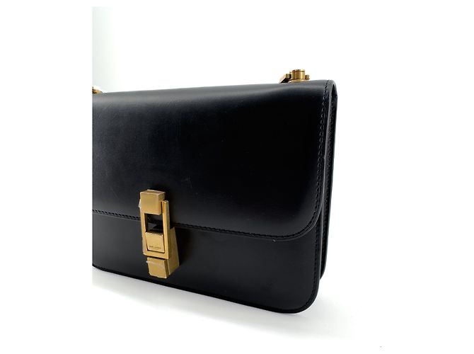 Saint Laurent — Le Carré Satchel, Pelle Nera - vista 3