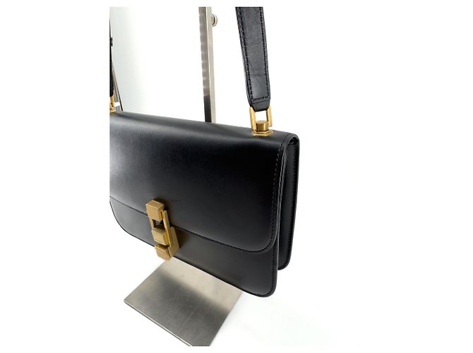 Saint Laurent — Le Carré Satchel, Pelle Nera - vista 5