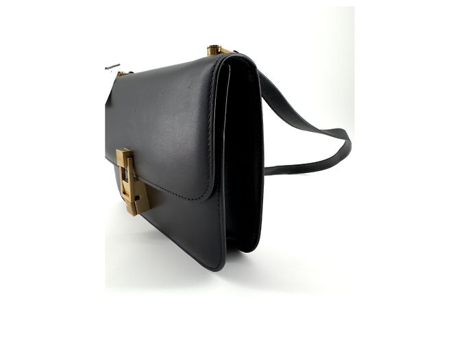 Saint Laurent — Le Carré Satchel, Pelle Nera - vista 6