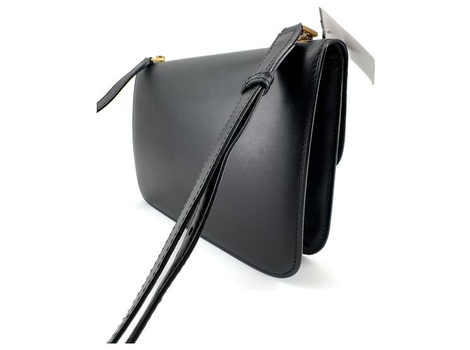 Saint Laurent — Le Carré Satchel, Pelle Nera - vista 8