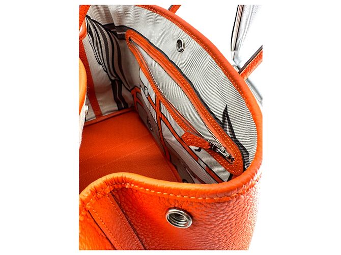 Hermès Garden Party 36 — Cuir Clémence Orange - vista 14
