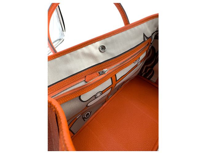 Hermès Garden Party 36 — Cuir Clémence Orange - vista 15