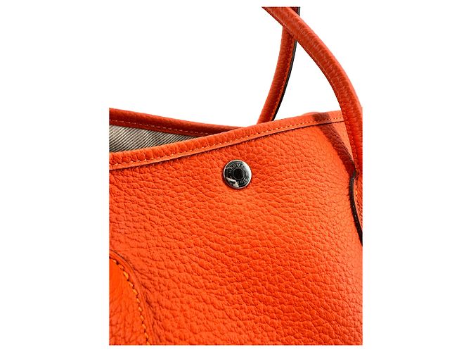 Hermès Garden Party 36 — Cuir Clémence Orange - vista 19