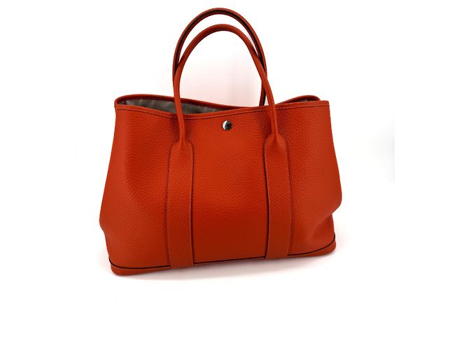 Hermès Garden Party 36 — Cuir Clémence Orange - vista 4