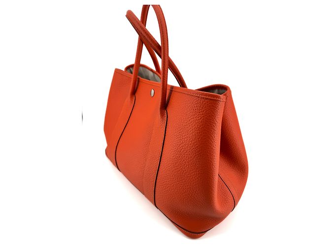 Hermès Garden Party 36 — Cuir Clémence Orange - vista 5