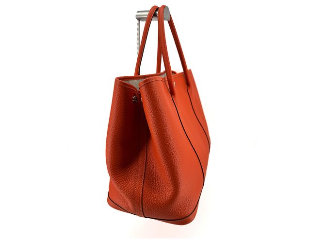 Hermès Garden Party 36 — Cuir Clémence Orange - vista 7