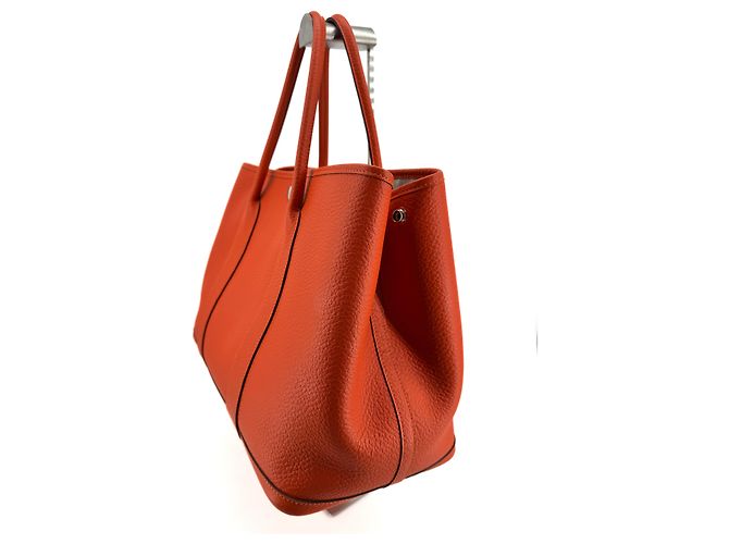 Hermès Garden Party 36 — Cuir Clémence Orange - vista 8