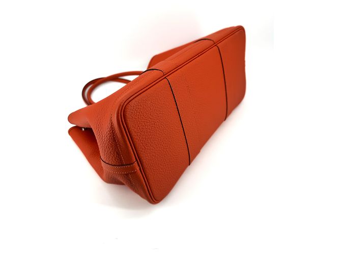 Hermès Garden Party 36 — Cuir Clémence Orange - vista 9