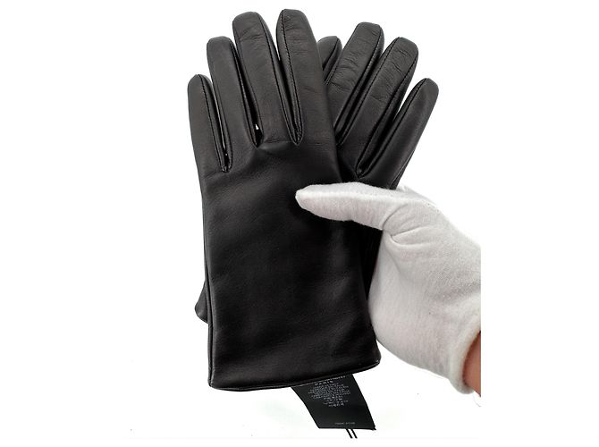 Autre Marque Saint Laurent — Black Leather Gloves - view 3
