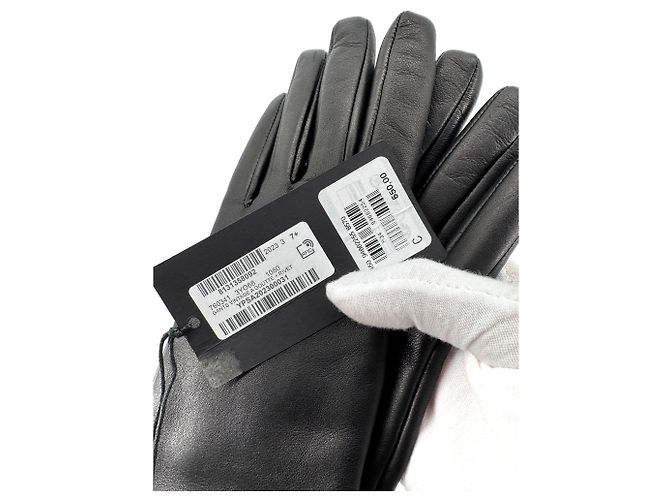 Autre Marque Saint Laurent — Black Leather Gloves - view 5