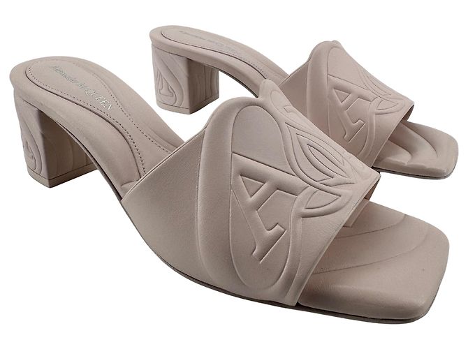 Alexander McQueen — Sandali in Pelle Rosa Cipria, T.36 - vista 2