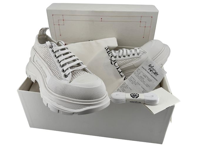 Alexander McQueen — Tread Slick Raffia Blanc, T.38 - Ansicht 12