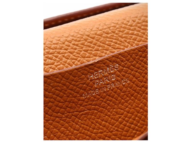 Hermès Béarn Soufflet — Epsom Leder Gold, Palladium H-Verschluss - Ansicht 14