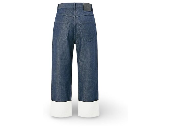 Jeans Loewe Fisherman con risvolti bianchi - vista 3