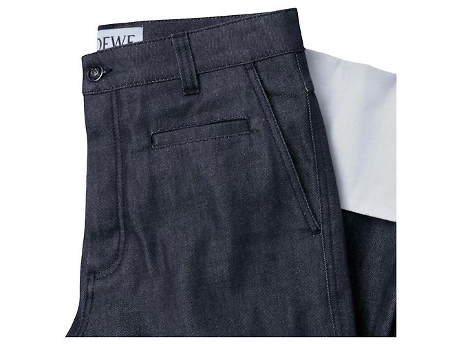 Vaqueros Loewe Fisherman de tiro alto con puños blancos - vista 12