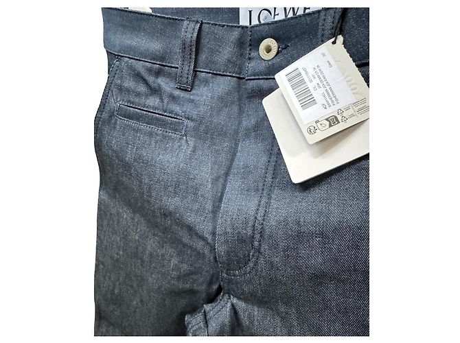 Vaqueros Loewe Fisherman de tiro alto con puños blancos - vista 19