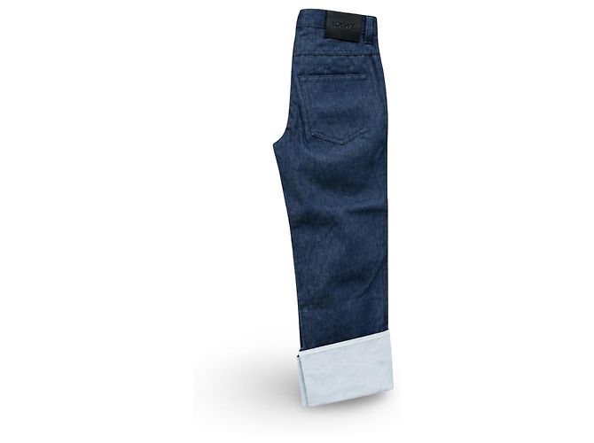 Vaqueros Loewe Fisherman de tiro alto con puños blancos - vista 4