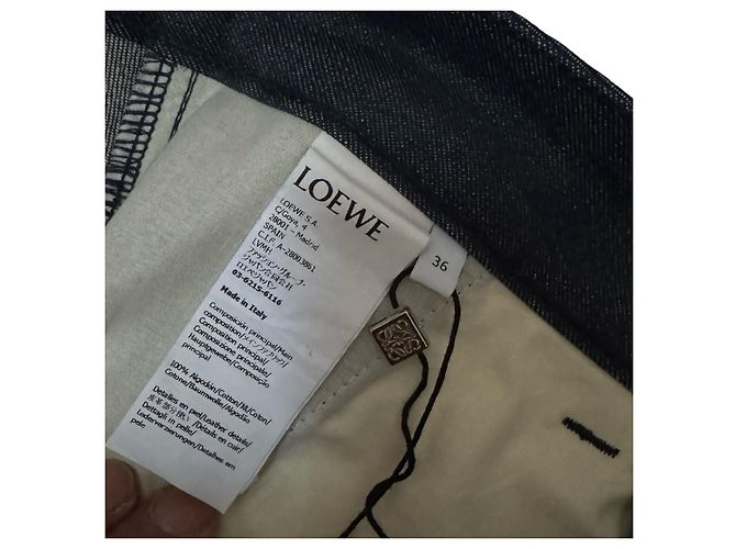 Vaqueros Loewe Fisherman de tiro alto con puños blancos - vista 8