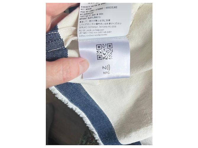 Prada Giacca di cotone bianca con dettagli in denim - vista 4