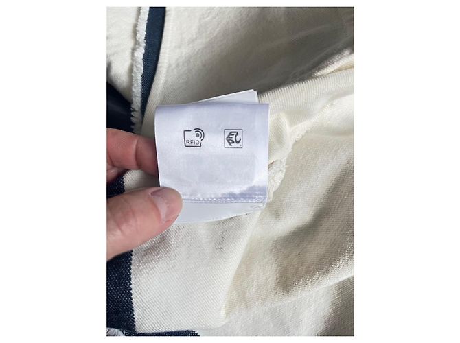 Prada Giacca di cotone bianca con dettagli in denim - vista 5