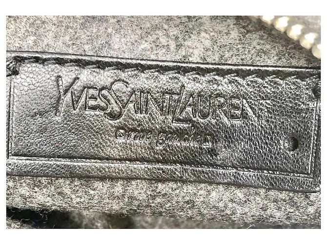 Yves Saint Laurent Leder Beuteltasche Schwarz - Ansicht 10