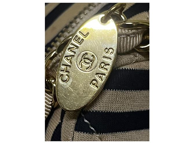 Chanel Bolso de hombro acolchado a rayas - vista 12