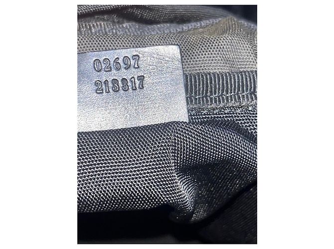 Gucci Borsa Duffle in Nylon Nero e Pelle - vista 7