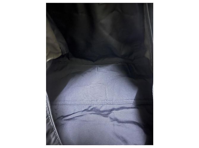 Gucci Borsa Duffle in Nylon Nero e Pelle - vista 8