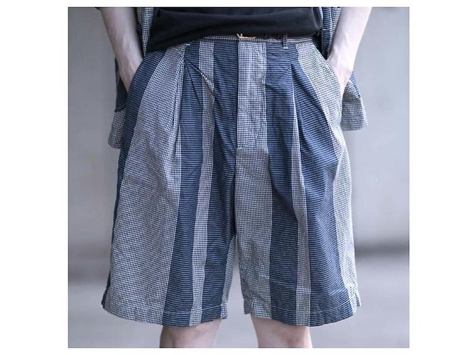 Autre Marque Engineered Garments WP SHORT MINI GINGHAM BIG ST. Pantaloncini in cotone - vista 3