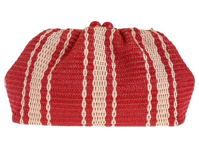 Borsa a tracolla in paglia Kate Spade Scrunch Beach Chair Stripe - vista 2
