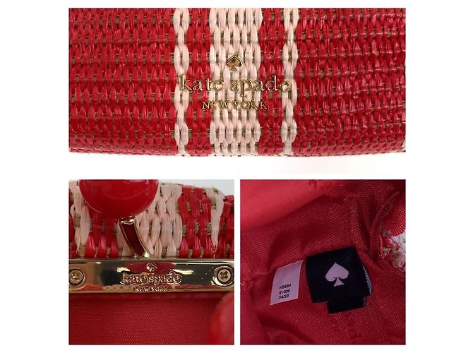 Borsa a tracolla in paglia Kate Spade Scrunch Beach Chair Stripe - vista 3