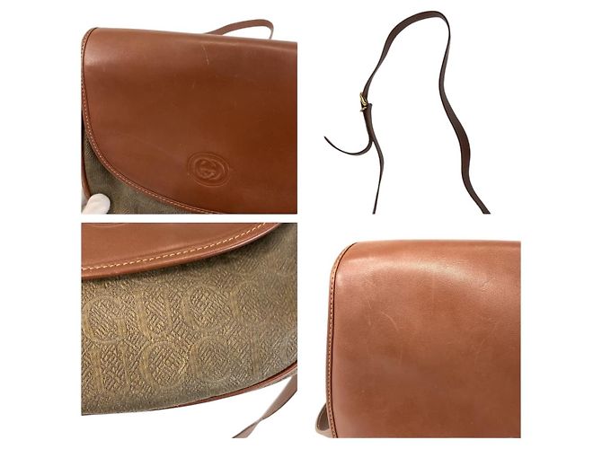 Borsa a tracolla Gucci Old Gucci in pelle e tela - vista 5