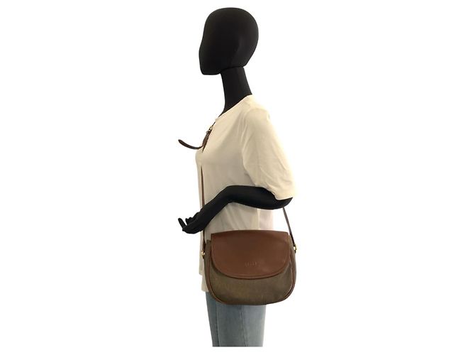 Borsa a tracolla Gucci Old Gucci in pelle e tela - vista 7