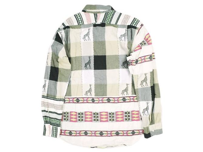Autre Marque Engineered Garments Combo Short Collar Shirt Cotton Giraffe Jacquard Shirt - Ansicht 2