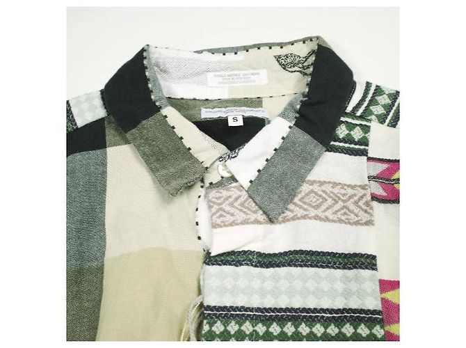 Autre Marque Engineered Garments Combo Short Collar Shirt Cotton Giraffe Jacquard Shirt - Ansicht 5