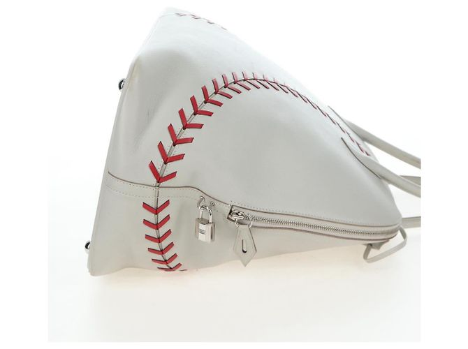 Hermès HERMES Bolide 1923 Baseball 45 Bolsa de Mão Couro Gray Silver - vista 8