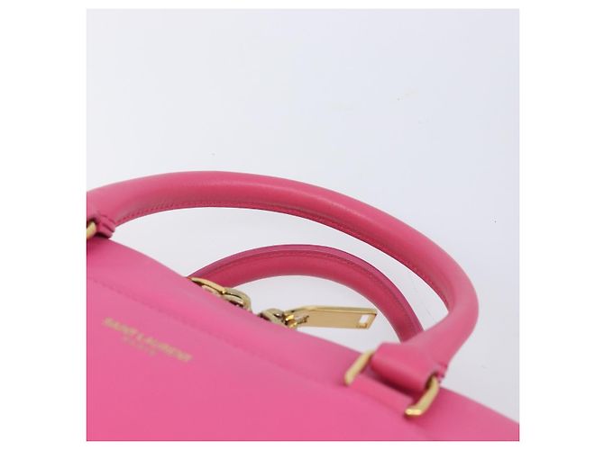 Autre Marque Borsa a mano Baby Duffel SAINT LAURENT in pelle 2way Pink Gold - vista 14