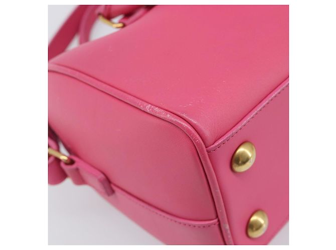 Autre Marque Borsa a mano Baby Duffel SAINT LAURENT in pelle 2way Pink Gold - vista 19