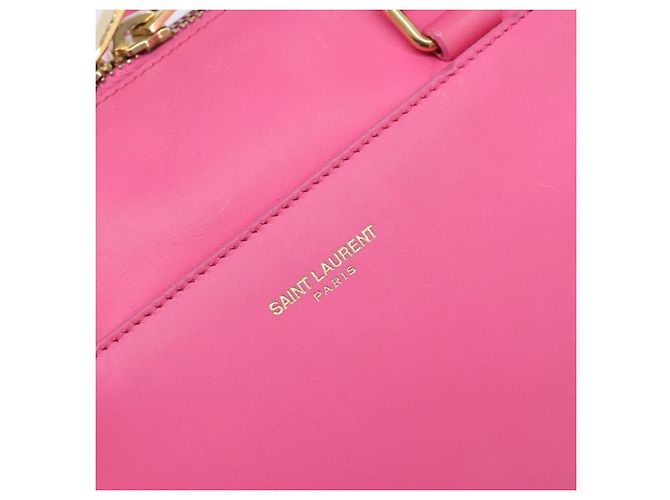Autre Marque Borsa a mano Baby Duffel SAINT LAURENT in pelle 2way Pink Gold - vista 20