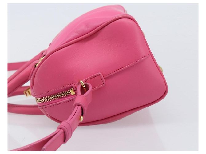 Autre Marque Borsa a mano Baby Duffel SAINT LAURENT in pelle 2way Pink Gold - vista 4