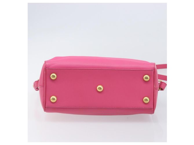 Autre Marque Borsa a mano Baby Duffel SAINT LAURENT in pelle 2way Pink Gold - vista 5