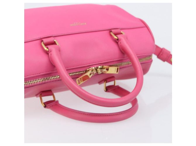 Autre Marque Borsa a mano Baby Duffel SAINT LAURENT in pelle 2way Pink Gold - vista 7
