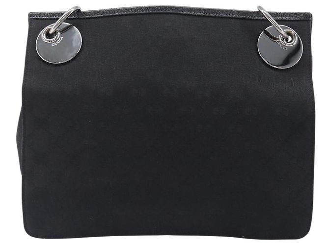 Borsa a Tracolla GUCCI GG Canvas Nero Argento 120841 - vista 13