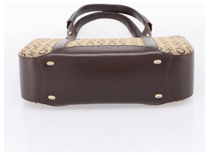 Céline Saco Tote CELINE C Macadam Canvas Bege Tom Dourado - vista 9