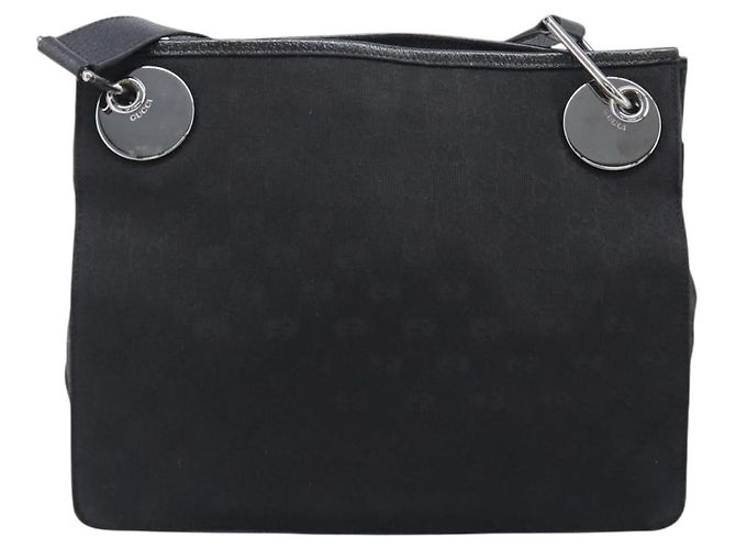 Borsa a tracolla GUCCI GG Canvas Black Silver 120841 - vista 2