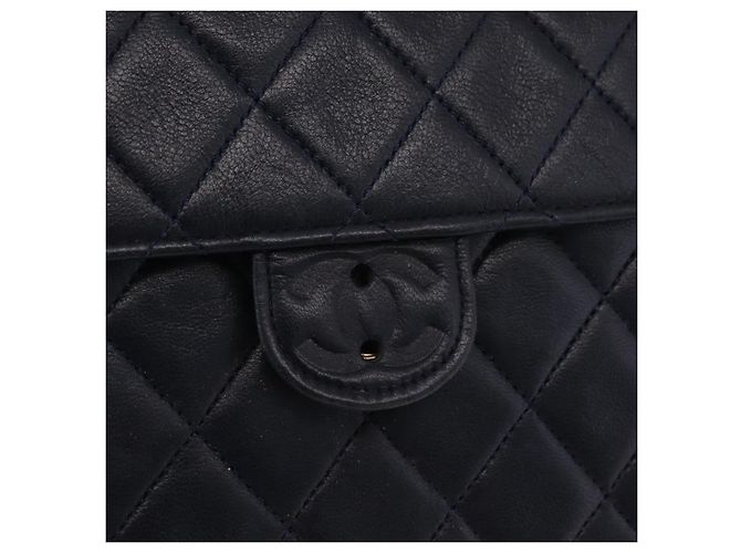 Borsa a tracolla CHANEL Matelasse con catena in pelle d'agnello nera e oro CC - vista 16