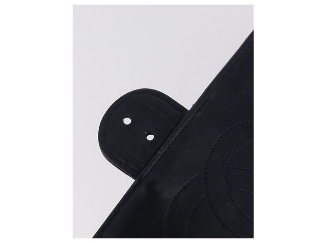 Borsa a tracolla CHANEL Matelasse con catena in pelle d'agnello nera e oro CC - vista 20